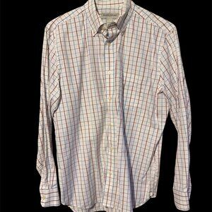 Banana Republic Men's Plaid Oxford LS Shirt - Size Large